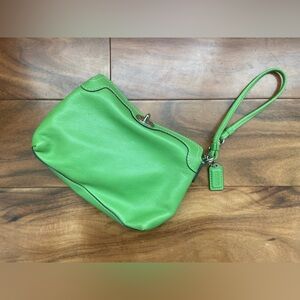 Coach Green Leather Wristlet